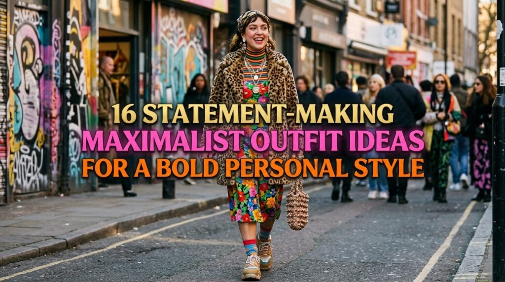 Bold maximalist outfits for women with colorful, expressive personal style.