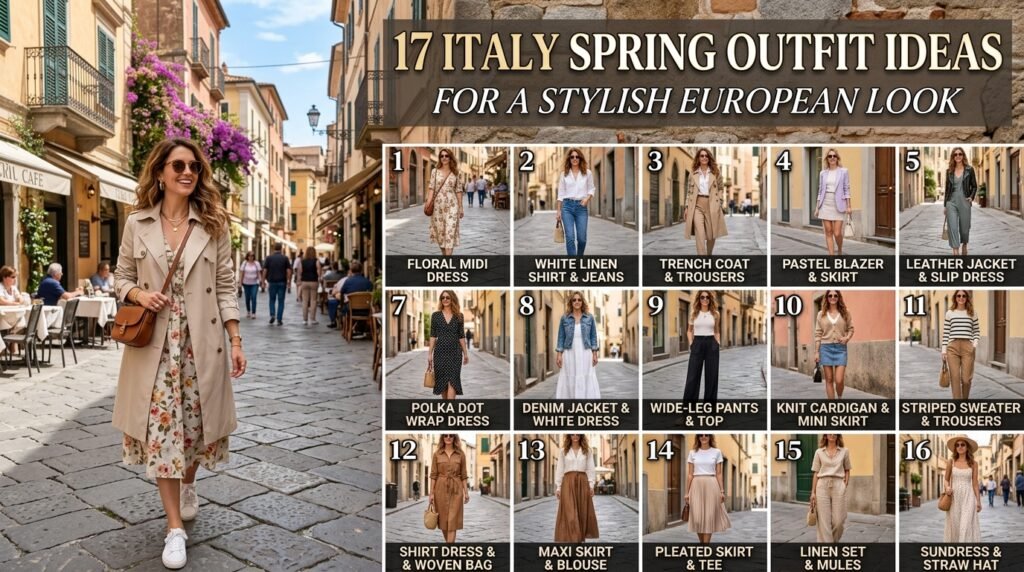 Stylish Italy spring outfits with elegant European fashion inspiration.