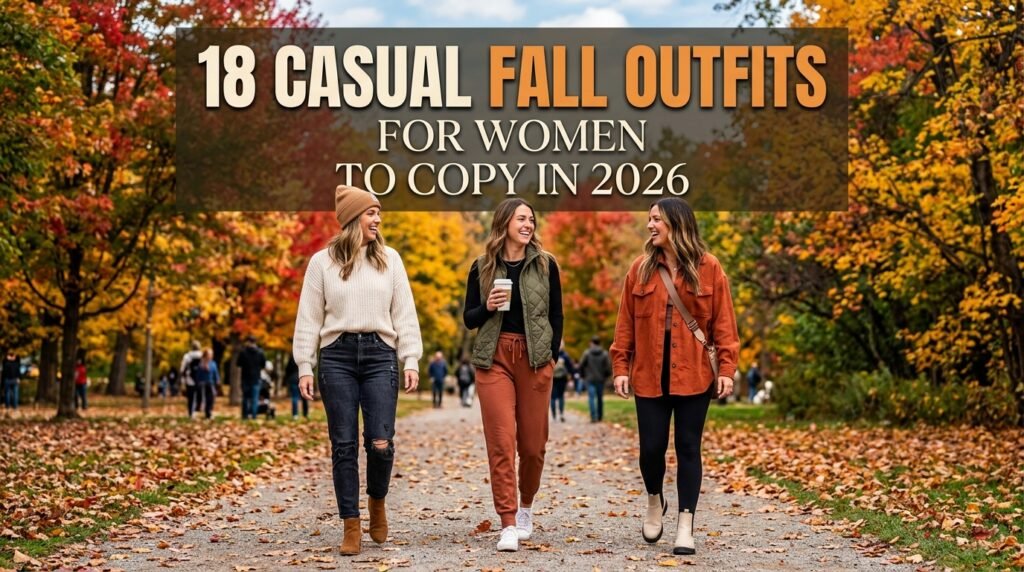 Stylish casual fall outfits for women to copy in 2026.