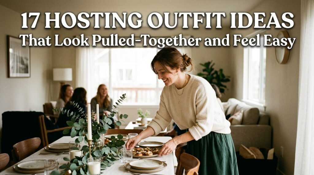 Chic and comfortable hosting outfit ideas for women.