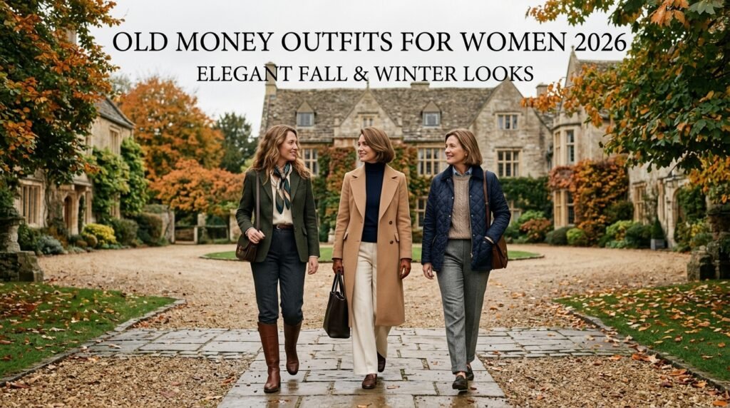 Elegant old money fall and winter outfits for women in 2026.